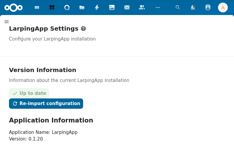 Admin Settings Page